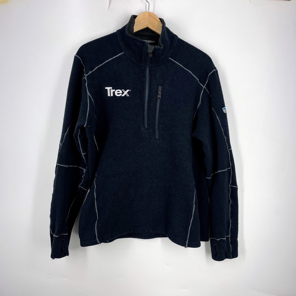 Kuhl Men's Interceptr Trex Logo‎ Quarter Zip Fleece Pullover Mock Neck Size L